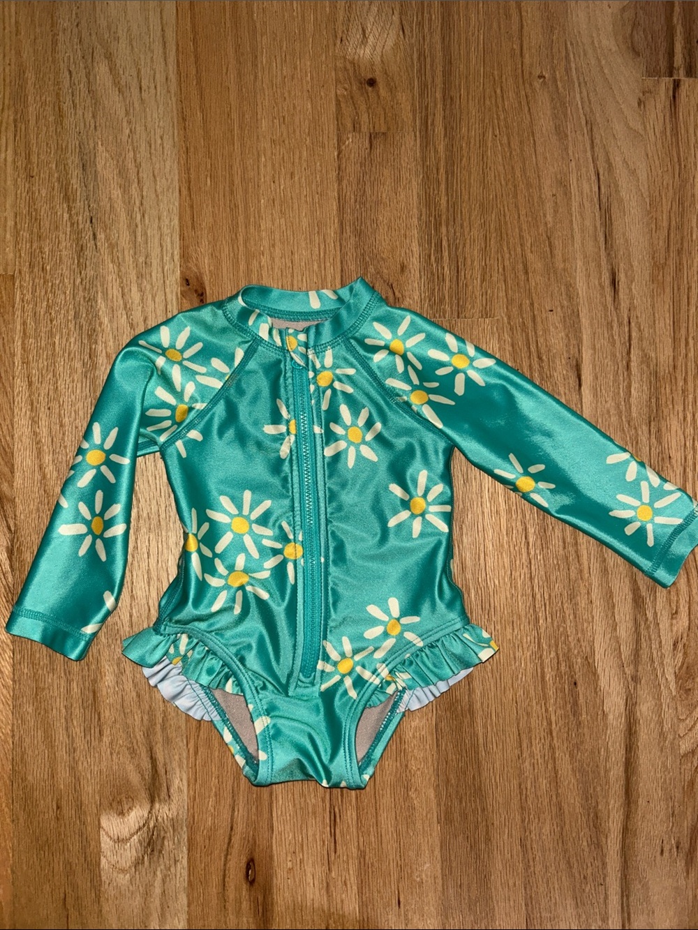 Tea Collection Rash Guard Ruffle Baby Swimsuit - Picture 3 of 5